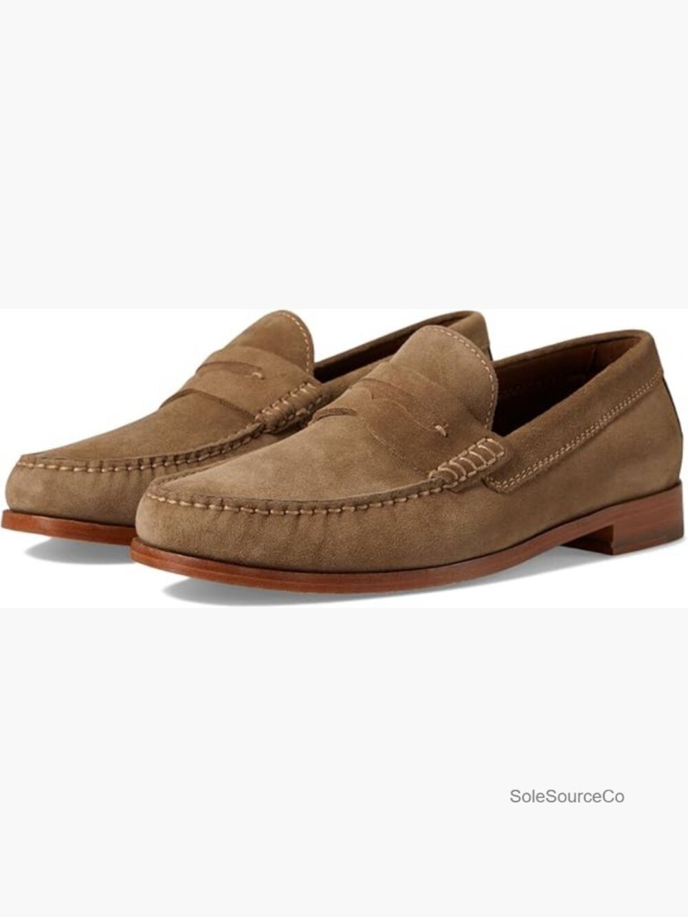 Men's Suede Penny Loafers - Cushioned Insole, Pull-On Style